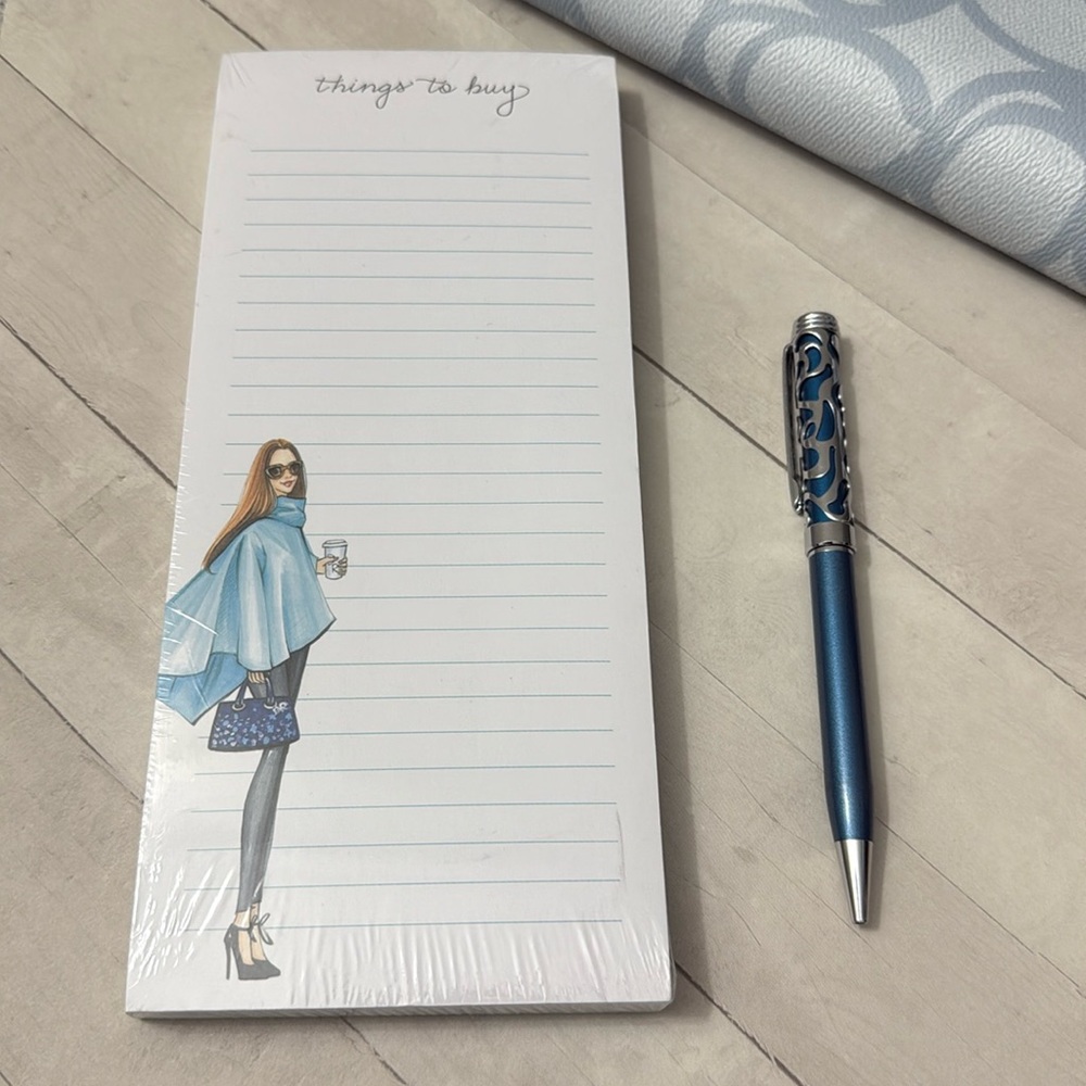 🎀 Memo list pad with fashionista girl
